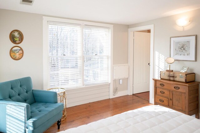 bedroom featuring light wood-type flooring