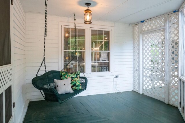 view of sunroom