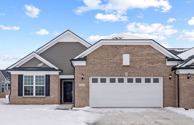 view of property featuring a garage