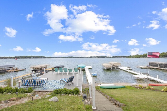 21945 Howell Dr, Cassopolis, MI 49031 - dock area featuring a water view