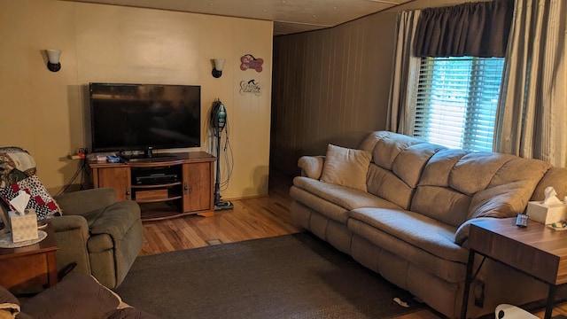 living room featuring hardwood / wood-style floors