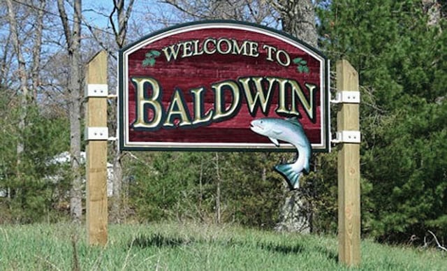 view of community sign