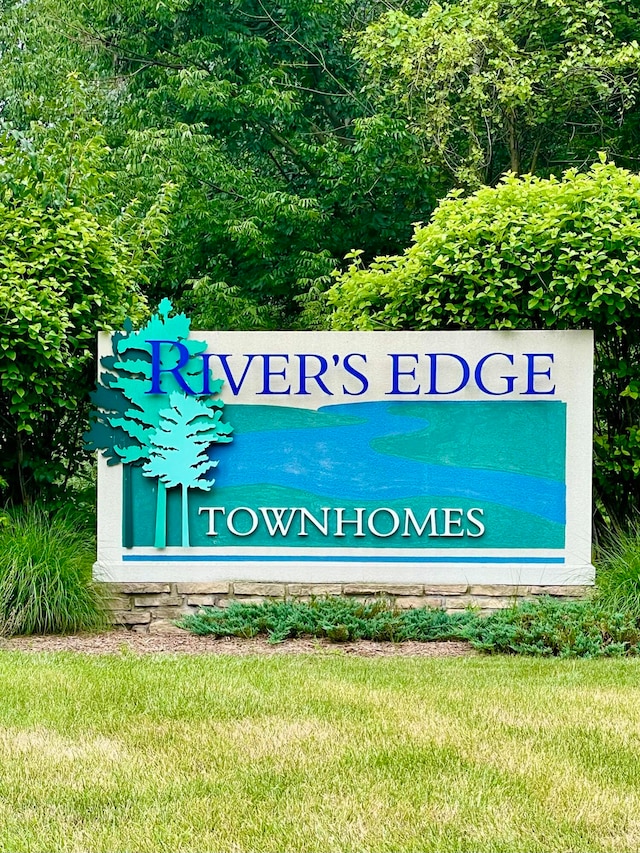 view of community sign