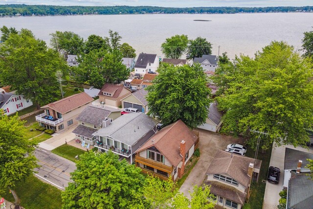 2973 Round Lake Hwy, Manitou Beach, MI 49253 - aerial perspective of suburban area with a nearby body of water