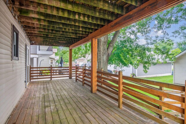 2973 Round Lake Hwy, Manitou Beach, MI 49253 - view of wooden deck