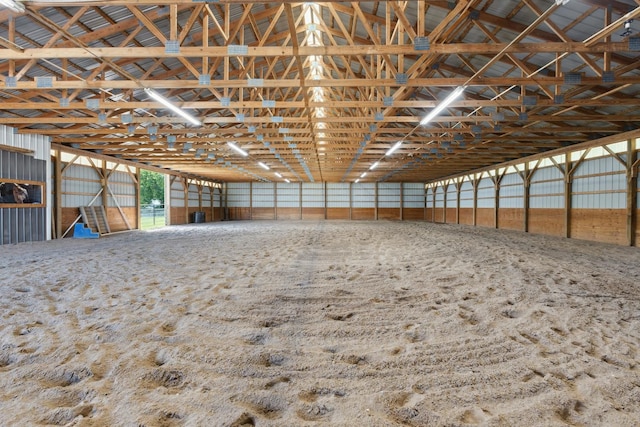 view of horse barn