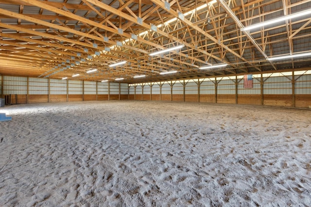 view of horse barn