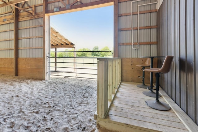 view of horse barn