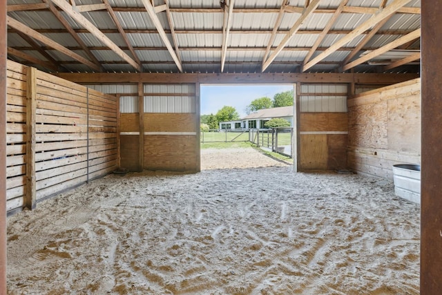 view of horse barn