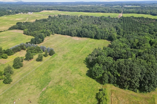 drone / aerial view featuring a rural view