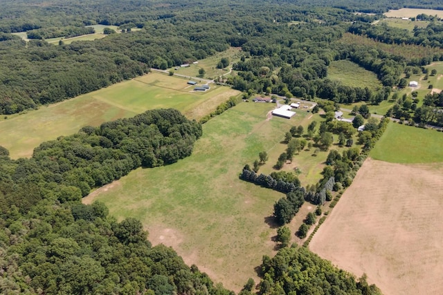 aerial view with a rural view