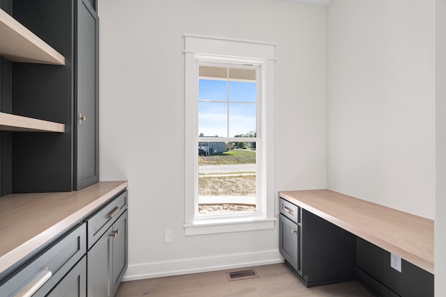 interior space featuring light hardwood / wood-style flooring