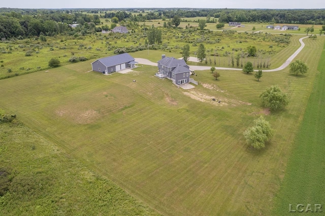 bird's eye view featuring a rural view