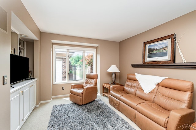 view of carpeted living room