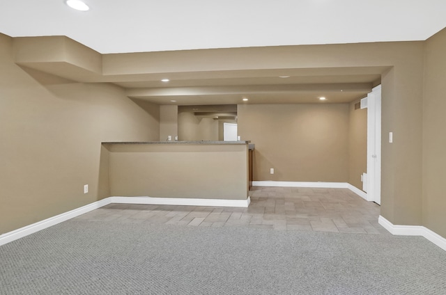 interior space with light colored carpet