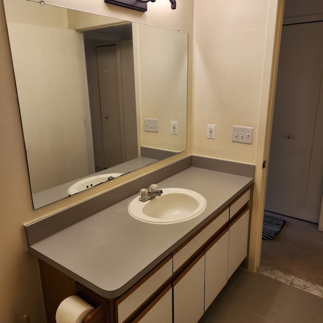 bathroom featuring vanity and tile patterned floors