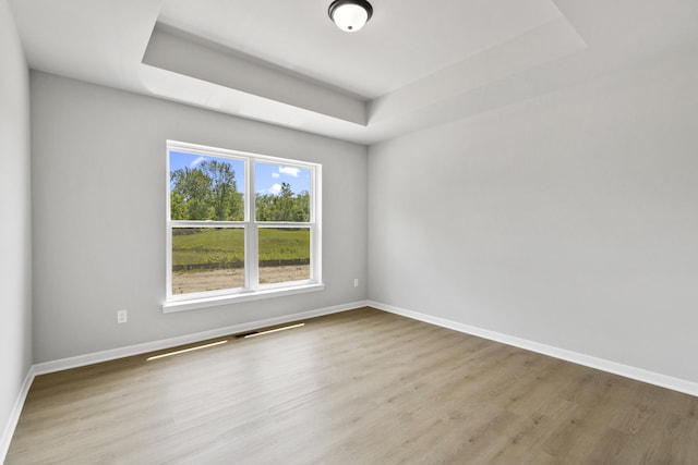 31421 Augusta Dr Unit 76, Romulus, MI 48174 - unfurnished room with a tray ceiling and wood finished floors