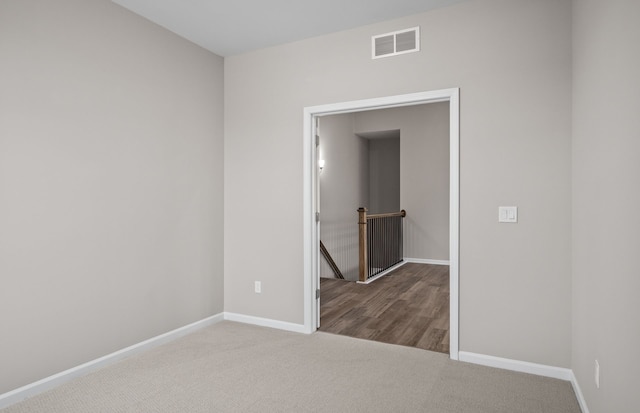 view of carpeted spare room