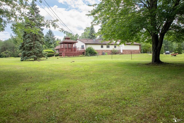 28237 W Huron River Dr, Huron, MI 48134 - view of grassy yard featuring a gazebo