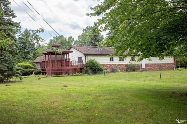 28237 W Huron River Dr, Huron, MI 48134 - view of yard with a gazebo and central air condition unit