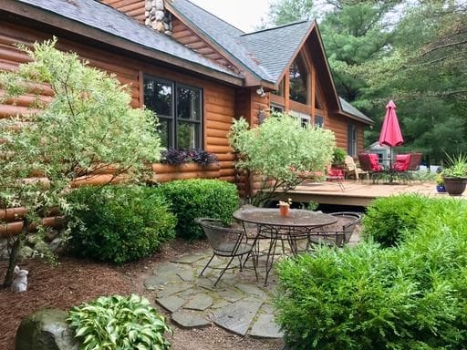 rear view of house with a deck