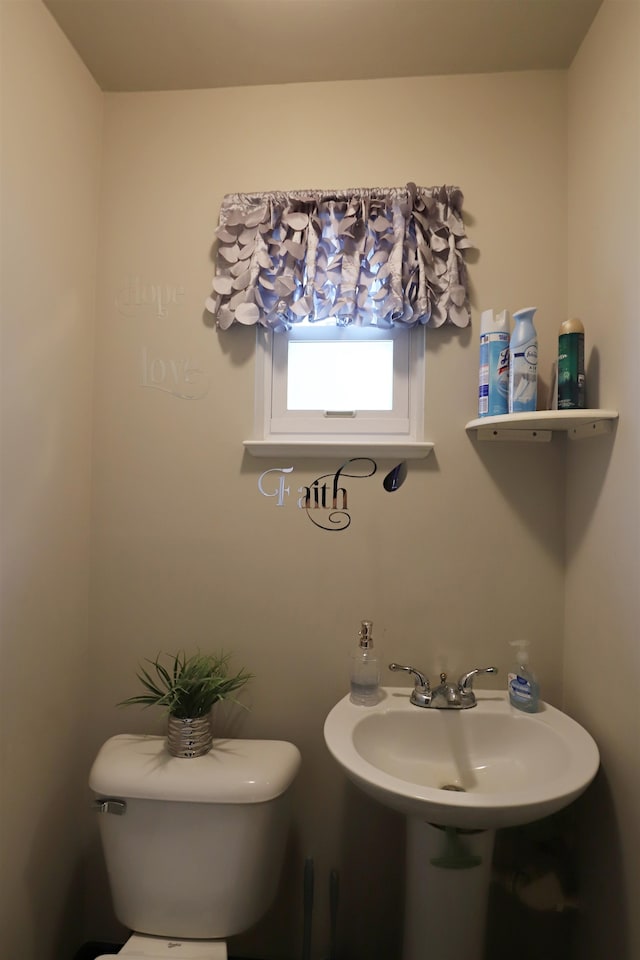 bathroom featuring sink and toilet