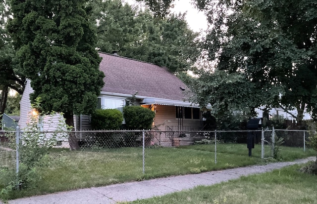 view of home's exterior featuring a lawn