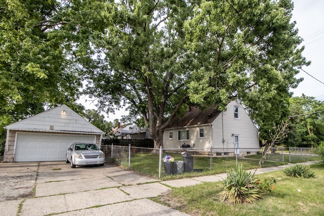 view of property exterior with a garage