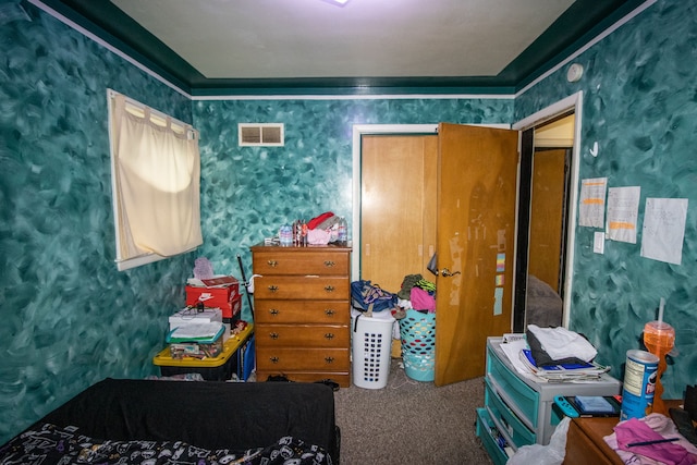 bedroom with carpet floors