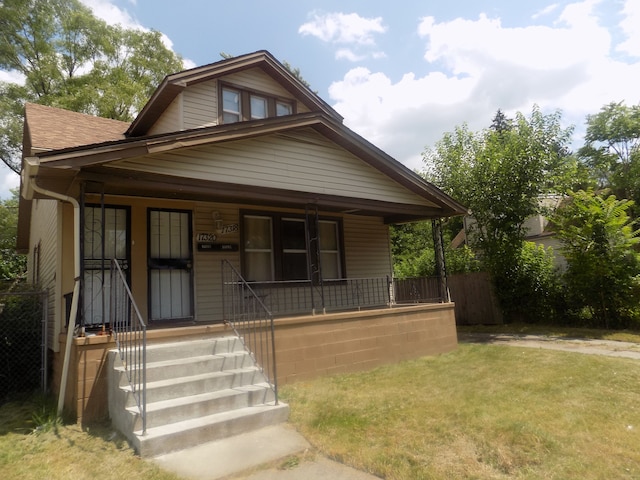 view of front of property featuring a porch