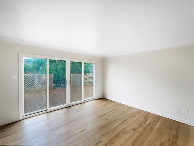 unfurnished room featuring light wood-type flooring