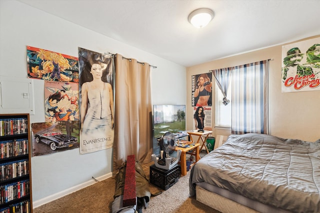 bedroom with carpet floors