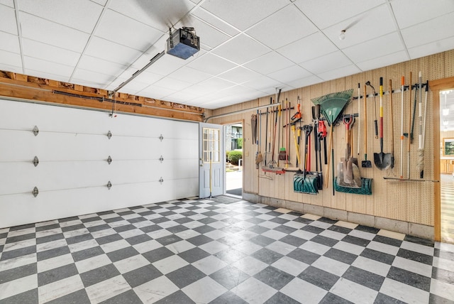 garage featuring a garage door opener