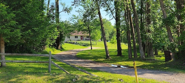 surrounding community featuring a lawn