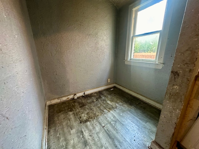 spare room with wood-type flooring