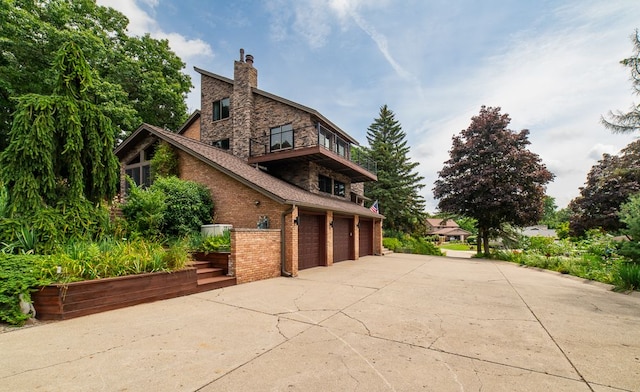 view of home's exterior featuring a garage