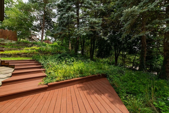 view of wooden terrace