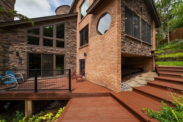 view of wooden deck