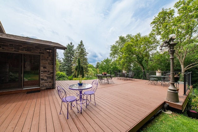 view of wooden deck