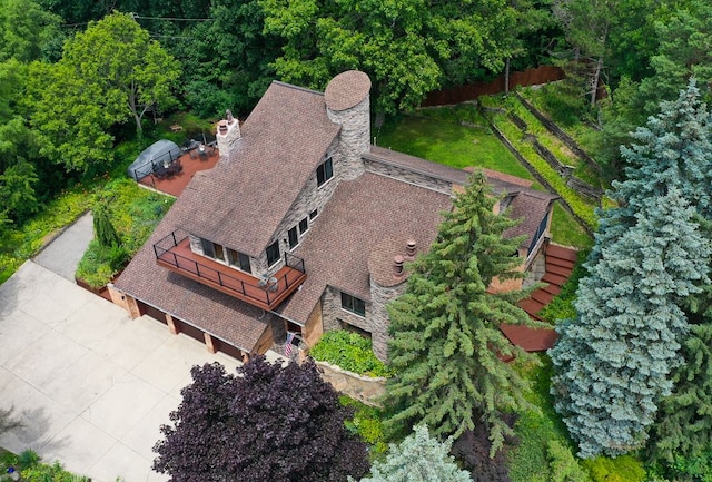 birds eye view of property