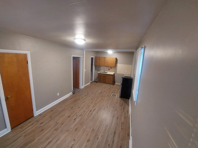 kitchen featuring light hardwood / wood-style flooring