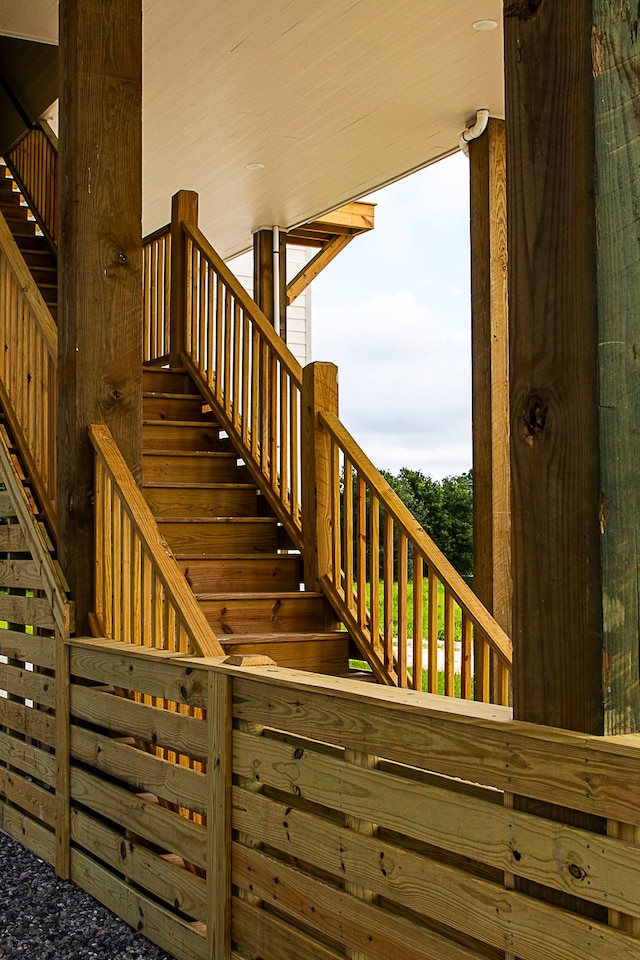 view of stairway