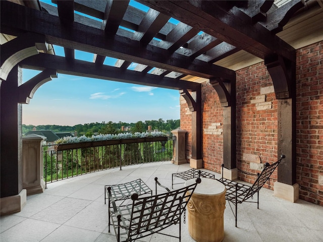 view of patio / terrace with a pergola