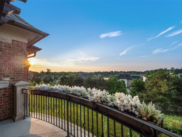 2756 Turtle Bluff Dr, Bloomfield Hills, MI 48302 - view of balcony at dusk