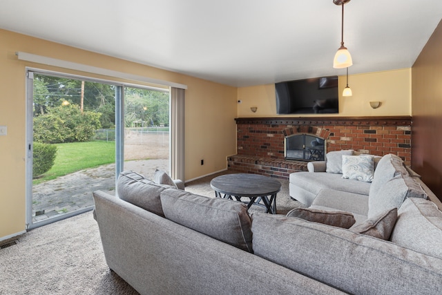 view of carpeted living room