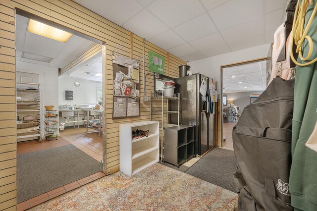 18564 200th, Tustin, MI 49688 - miscellaneous room featuring a paneled ceiling, tile patterned flooring, and recessed lighting