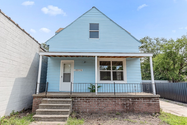 bungalow with covered porch