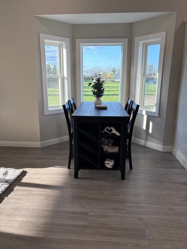 1473 Mallard Cir, Owosso, MI 48867 - dining space with wood finished floors and baseboards