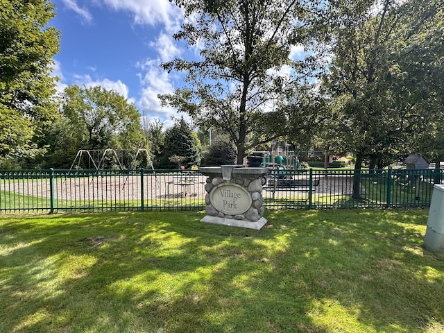 view of yard featuring a playground