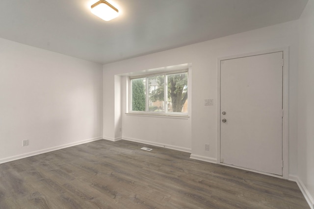 interior space featuring dark wood-type flooring